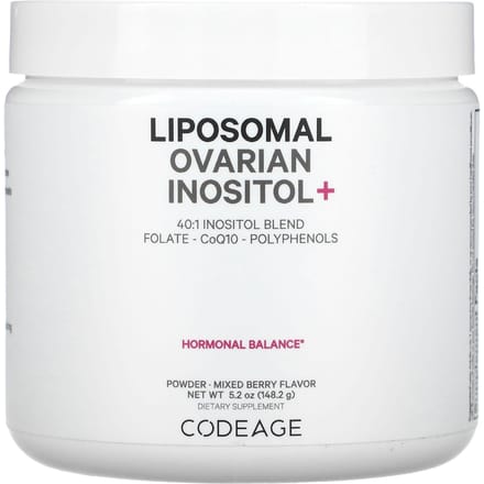 Codeage, Liposomaal Ovarieel Inositol+, Gemengde Bes, 5,2 oz (148.2 g)