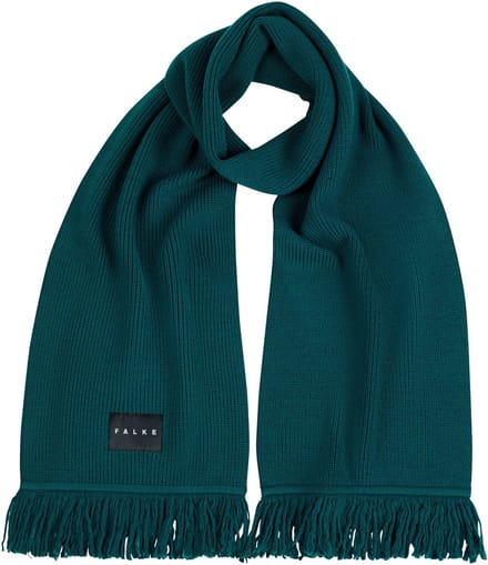 FALKE Basic Label Big sneldrogend warm wol wintersjaal unisex groen - maat ONESIZE