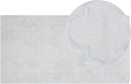 GHARO - Hoogpolig vloerkleed - Lichtgrijs - 80 x 150 cm - Polyester