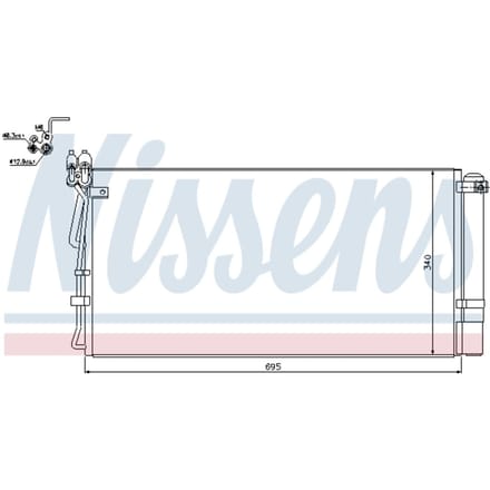 Condensator, airconditioning NISSENS 940250