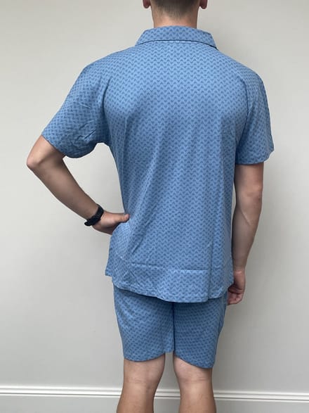 Cocodream Quality - Heren pyjama met kraag - Maat S - Mannen - blauw -