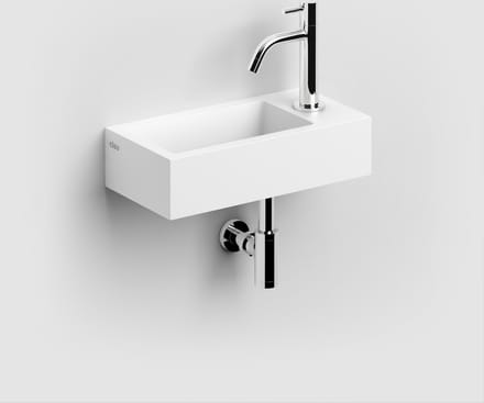 Clou Flush 3 fontein 36cm, voorbewerkt kraangat rechts, aluite