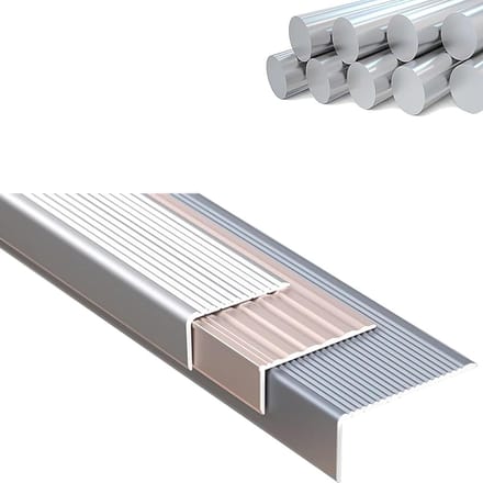 Trapprofiel Metaal - Antislip Strips - Trap Veiligheid - Roestbestendig Aluminium - 90 cm Lengte - Zwart
