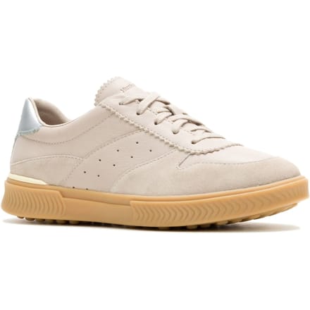 Hush Puppies Mae Leren Dames Taupe Sneakers