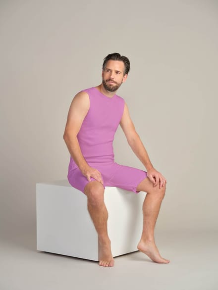 Incontinentie body | Rugritssluiting  | Rits in het kruis | Lila | L