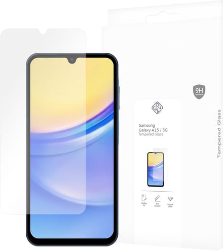 Cazy screenprotector geschikt voor Samsung Galaxy A15 (4G/5G) - Screenprotector Gehard Glas