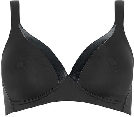 Naturana - Soft bh met glansband - 5119 - Zwart - 85A