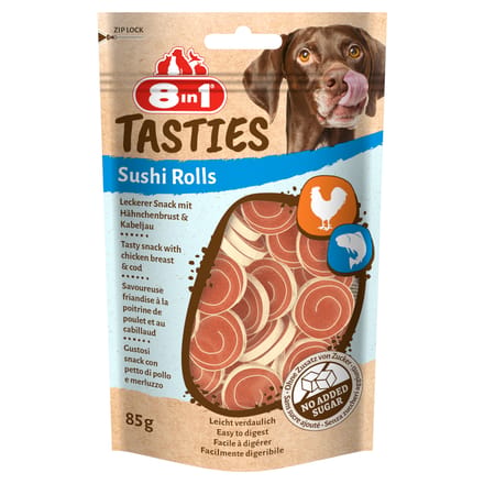 Voordeelpakket: 2x 85g 8in1 Tasties Sushi Rolls kip hondensnacks