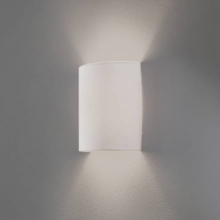 Duolla Wandlamp Celine, wit, stof, E27