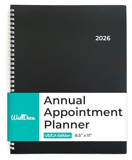 Wekelijkse En Maandplanner 2022 - Flexibele Cover, 8.5 x 11'', Twin-Wire Binding en Notities