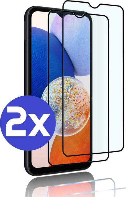 ArmorDrop Full Guard Screenprotector Geschikt Voor Samsung A14 - Gehard Glas - 2 Stuks