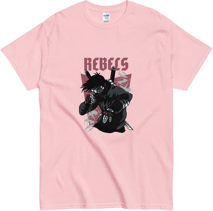 Anime Rebels T Shirt Dames Heren - Katoen - Roze - M
