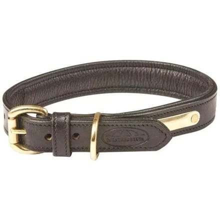Gevoerde leren halsband Weatherbeeta