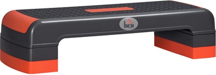 HOMCOM stepboard - kunststof - 78L x 28B x 20H cm - rood - grijs