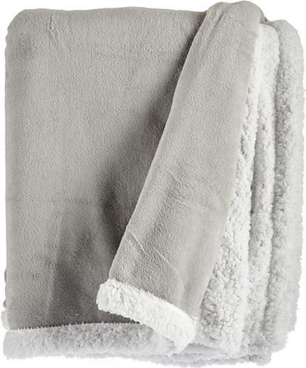Fleece Deken Lichtgrijs Wit (130 x 170 cm)