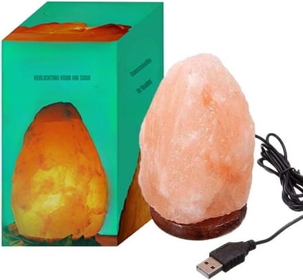 SCH® Himalaya Zoutlamp - Zoutlamp - Wit - ‎15cmx 9cm x 9cm