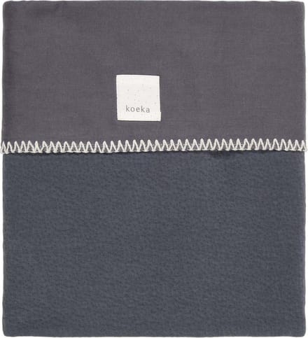 Koeka Wiegdeken Runa flanel  - donker grijs - 75x100cm