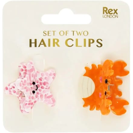 Mini haarspeldje voor meisjes Rex London Sea creatures (x2)