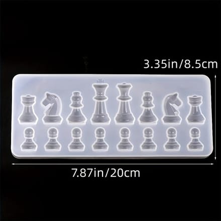 Mini Échiquier Silicone Résine Moule Coulage Époxy Bricolage Artisanat Bijoux Fabrication Outils faits main 1pc white