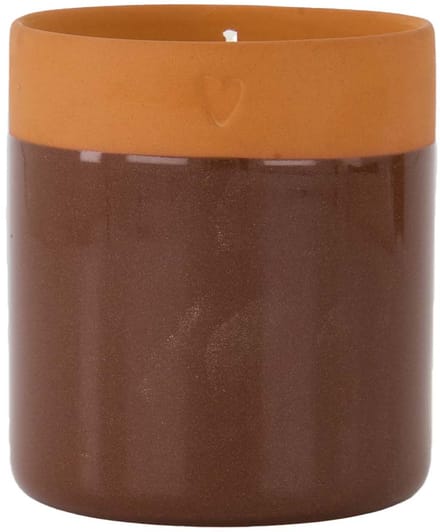 Zusss Geurkaars Terracotta Hartje Terracotta / Paraffine Brown