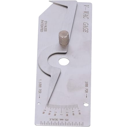 Lasmeter Enkel RVS Undercut Inch Inspectie Lasmeetgereedschap VWAC(Metrisch
