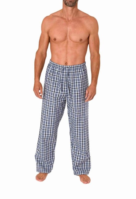 Normann herenpyjamabroek Lang geruite katoenen slaapbroek voor mannen