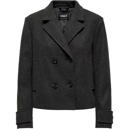 Regular fit lange jas met fly-away-kraag model 'FREJA'