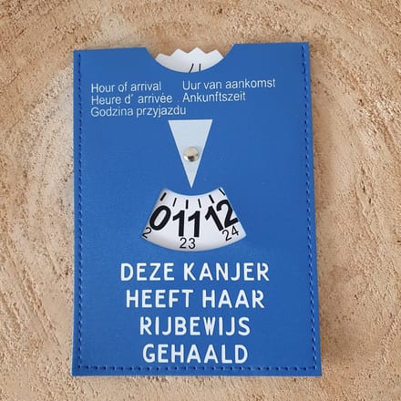 FlexMade.nl Parkeerschijf - rijbewijs gehaald cadeau - grappig
