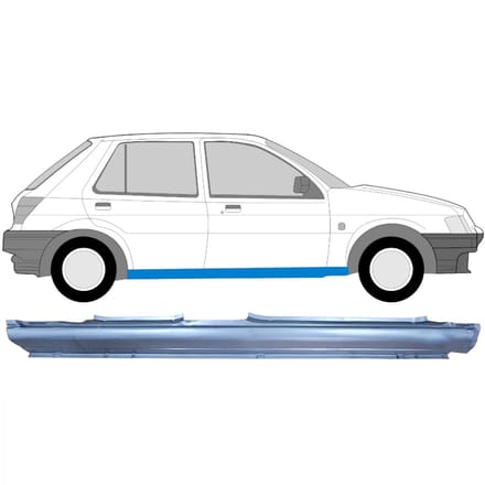 Volledige dorpel voor Ford Fiesta 1989-1995 / Rechts