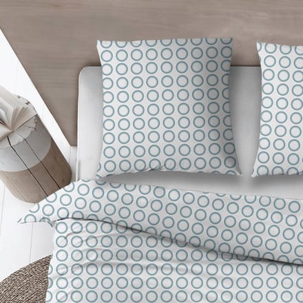 Sleepnight Lakenset Flanel Ingeborg Blauw - 180 x 290 cm + 1 kussensloop - [Blauw]