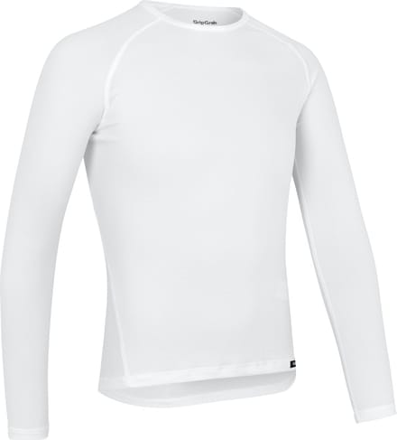 GripGrab - Ride Thermal Lange Mouw Winter Fiets Ondershirt Polygiene Base Layer Thermoshirt - Wit - Heren - Maat S