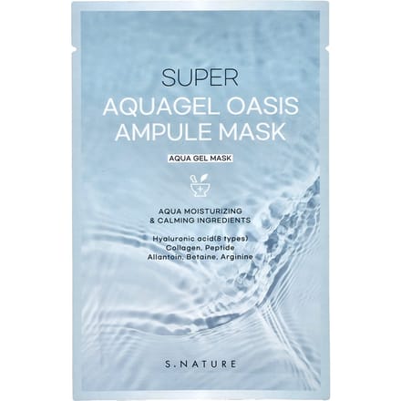 S.NATURE Super Aqua Gel Oasis Ampoule Beauty Masker, 30ml white