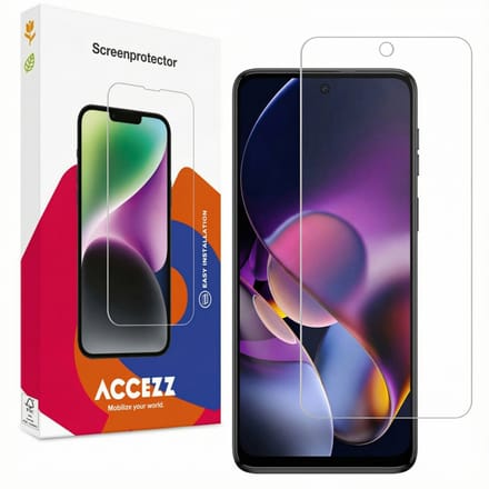 Accezz Screen Protector - Geschikt voor Motorola Moto G54 - Gehard Glas Screenprotector