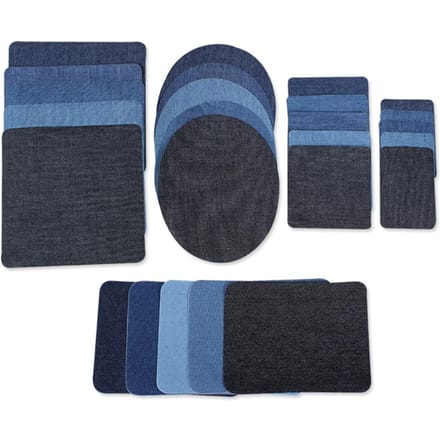 25 Stuks Denim Stoffen Patches Naaien Decoratie Patch DIY Kleding Repareren black