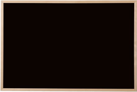 Krijtbord van natuurlijk hout, zwart, 60 x 40 cm.