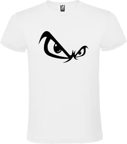 Wit T-shirt ‘No Fear’ Zwart Maat S