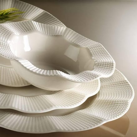 Asir - Dinerset - eetset - servies (24-delig) – Crème – Porselein – 25x25x2 cm (B x D x H)