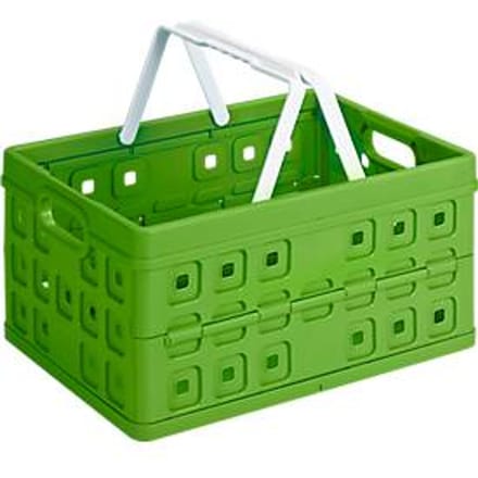 Sunware - Square vouwkrat met handgreep 32L groen - 49 x 36 x 24,5 cm