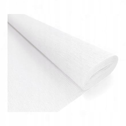 Interdruk Kreppapier Wit 200x50cm - Ambachtelijk & Decoratief