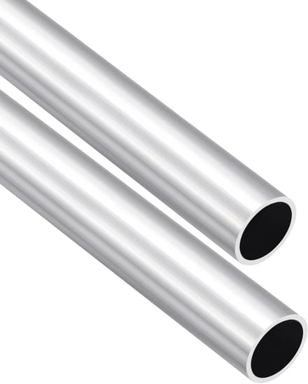 2 Stuks 25mm OD x 21mm ID Aluminium Ronde Buizen van 300mm Lengte voor Machinebouw, Constructie en DIY Projecten