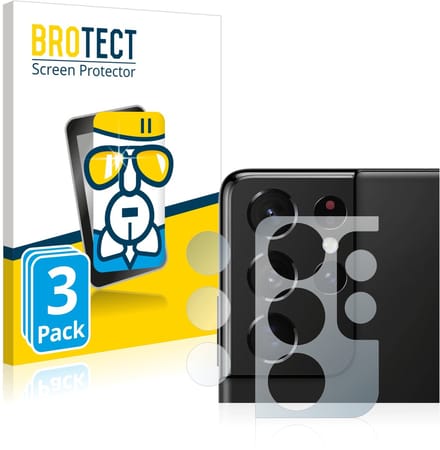 Screenprotector 3 Stuks voor Samsung Galaxy S21 Ultra 5G (ALLEEN Camera Lens) Beschermglas transparant