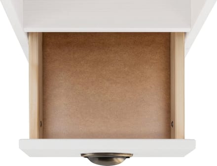 Toscana-Kast-Smal - Wit/Honing Grenen