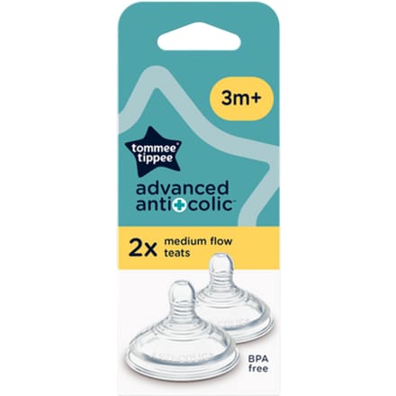 Tommee Tippee Advanced Anti-Colic Medium Flow 3+ Maanden Speen – 2 stuks