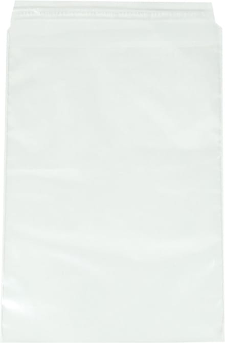 Plastic zakken met plakstrip (pe) 225 x 310 + 50 mm 50 micron