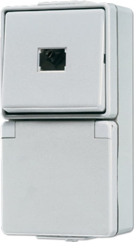 Jung wandcontactdoos met beschermcontact - 671W - E3FGA