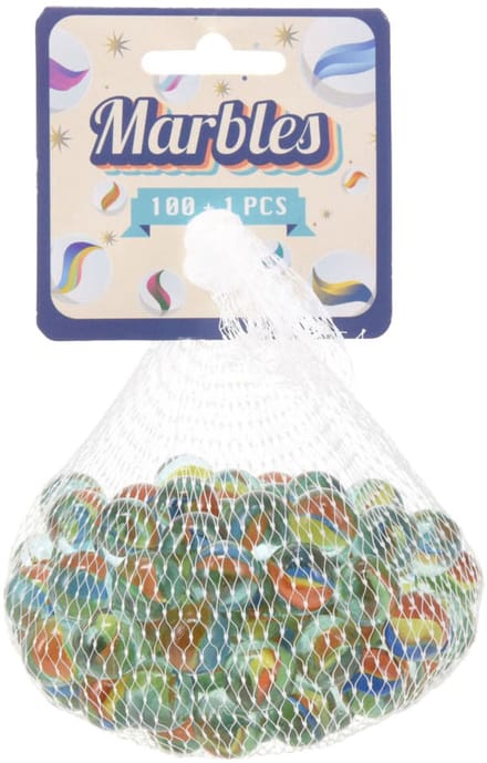 Free & Easy Speelgoed knikkers - Cat eyes - 1 kilo - knikkerset voor kinderen - glas - diverse formaten - ongeveer 100 stuks