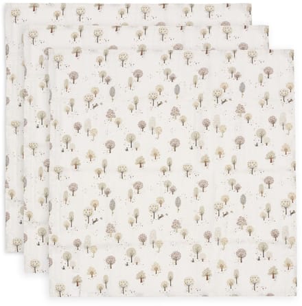 Jollein Hydrofiele Doek Small – 70x70cm – Tiny Park – 3 Stuks