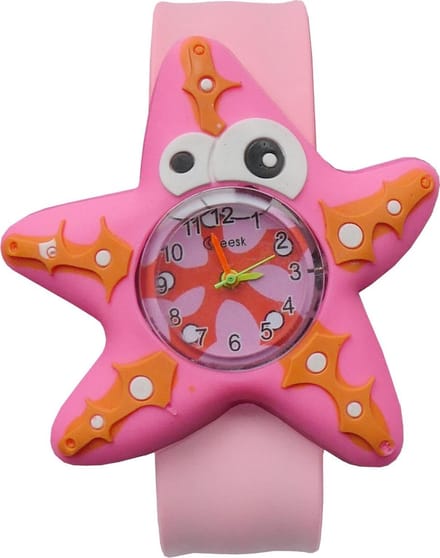 Fako® - Kinderhorloge - Slap On Mini - Zeester - Roze