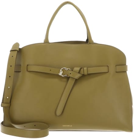 COCCINELLE Leren handtas schoudertas Sabine Handbag Seagrass kaki