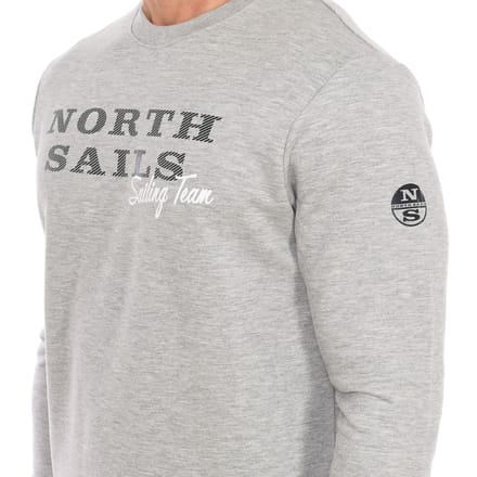 Heren sweatshirt met lange mouwen en ronde hals 9022970
